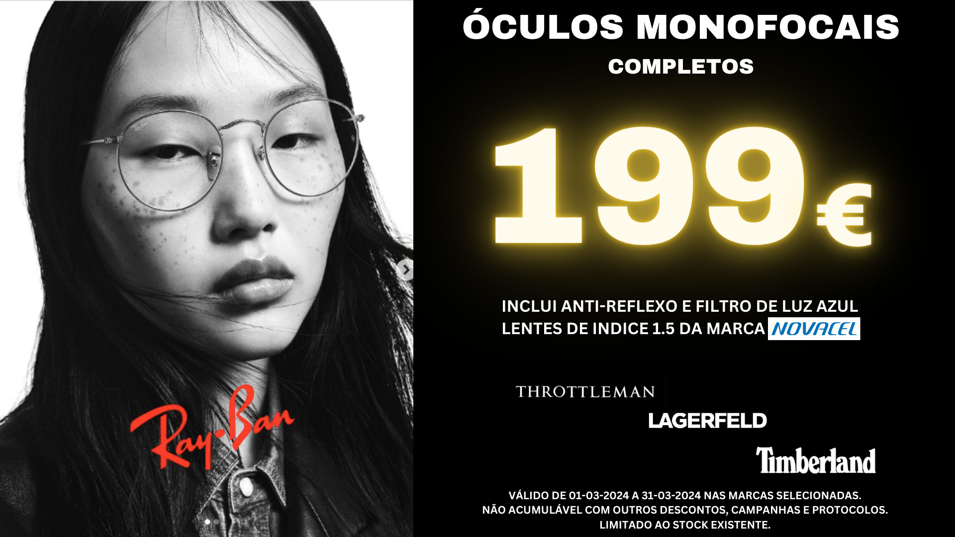 óculos monofocais desde 199€